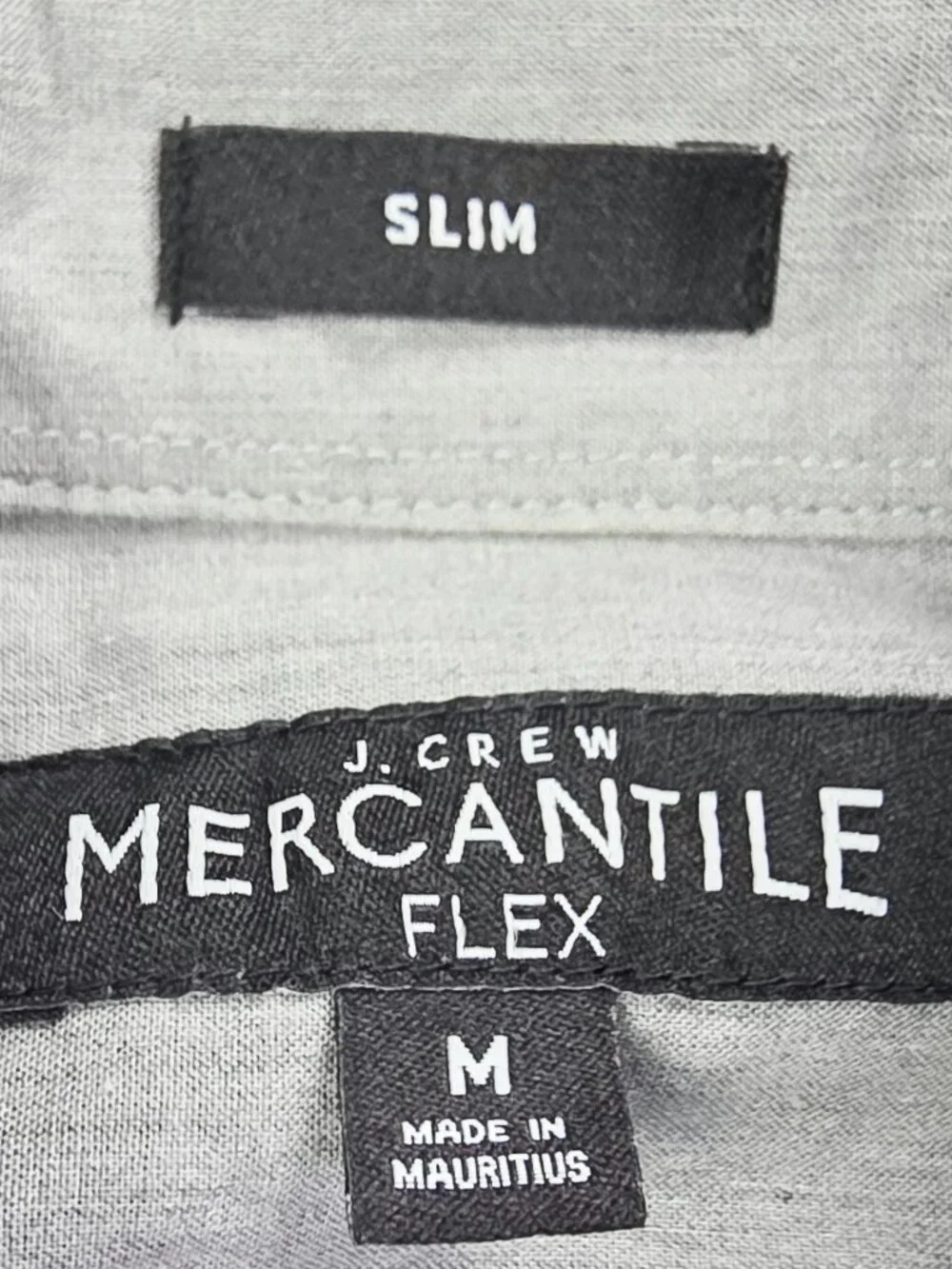 J. Crew Mercantile Flex Slim Mens Size Medium Gray Long Sleeve Button Down Shirt